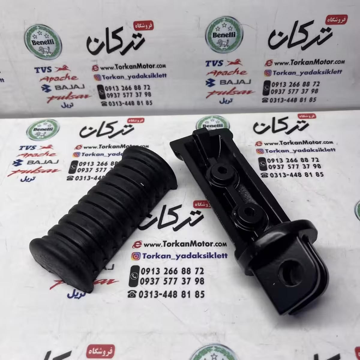 جا پایه جلو موتور اونجر همراه لاستیک جا پایه اصلی مشکی ( راست )