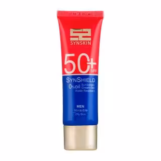 کرم ژل ضدآفتاب ساین‌ اسکین آقایان، با SPF50، مدل بی رنگ، محافظ UVA ،UVB، مناسب پوست چرب