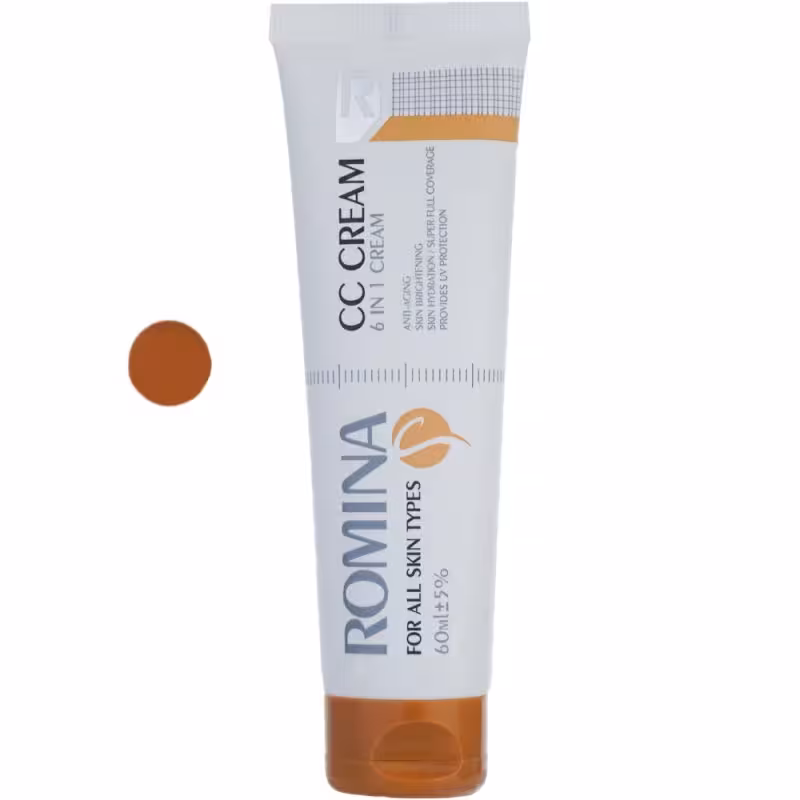 کرم پودر CC رومینا شماره 2 حجم 60 میلی لیتر  Romina CC Cream 6 In1 Cream 60 mil