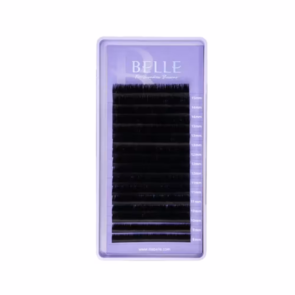 پالت مژه اکستنشن والیوم بلا BELLE تک سایز 16 ضخامت 007 فر D - فروشگاه میرکمالی
