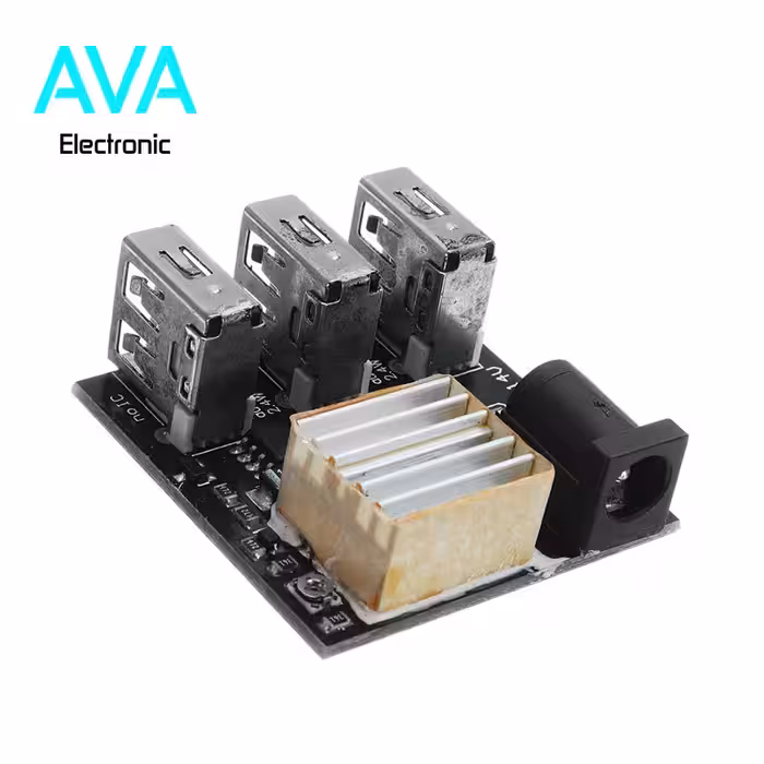 ماژول مبدل ولتاژ 9 و 12 به 5 ولت با سه خروجی USB