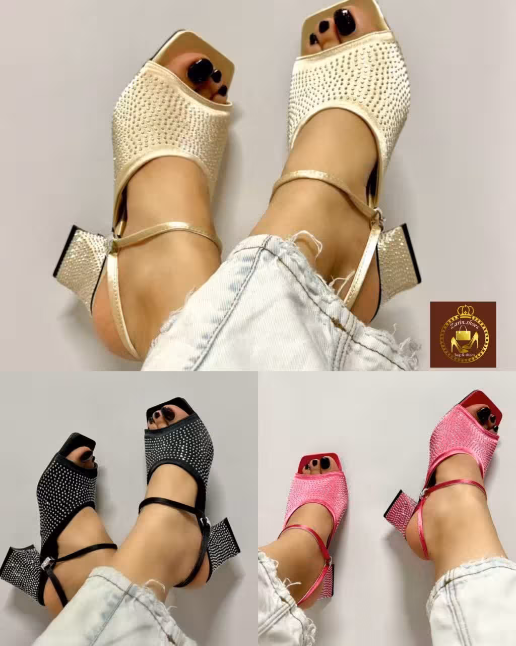 صندل مجلسی زنانه نگینی مدل Neron