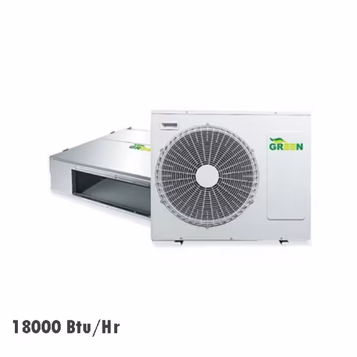 داکت اسپلیت اینورتر گرین مدل GDS-18P1T1A، ظرفیت 18000 BTU، مناسب برای فضاهای تا 30 متر مربع