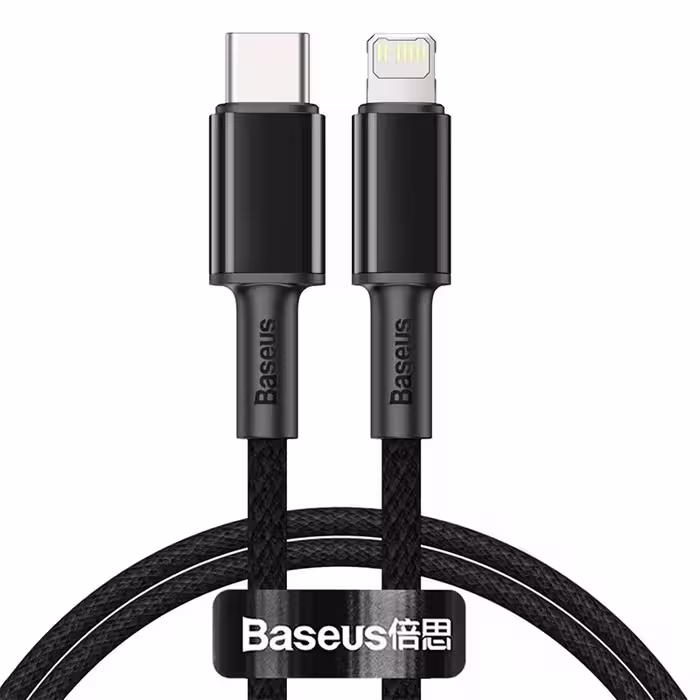 کابل تبدیل USB-C به لایتنینگ 20 وات برند بیسوس به طول 1 متر
