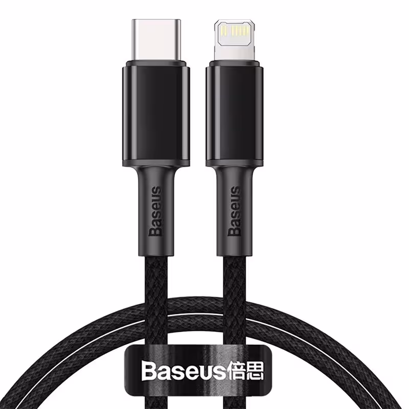 کابل تبدیل USB-C به لایتنینگ 20 وات برند بیسوس به طول 1 متر