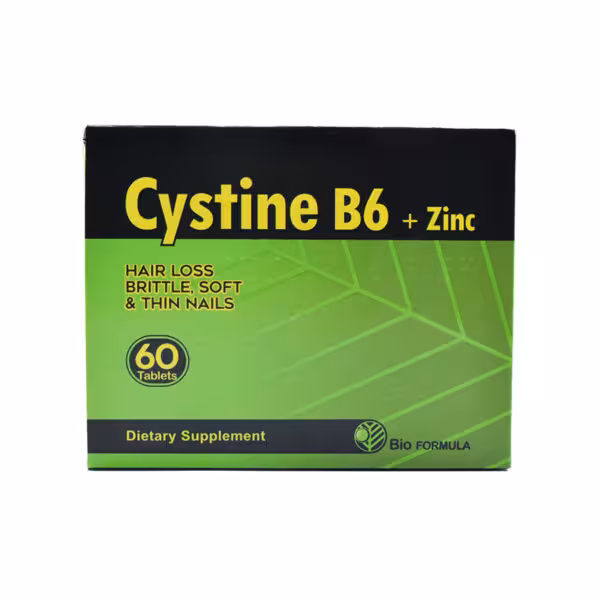 قرص تقویت مو وناخن سیستین ب6 زینک بایو فرمولا ( 60 عددی )