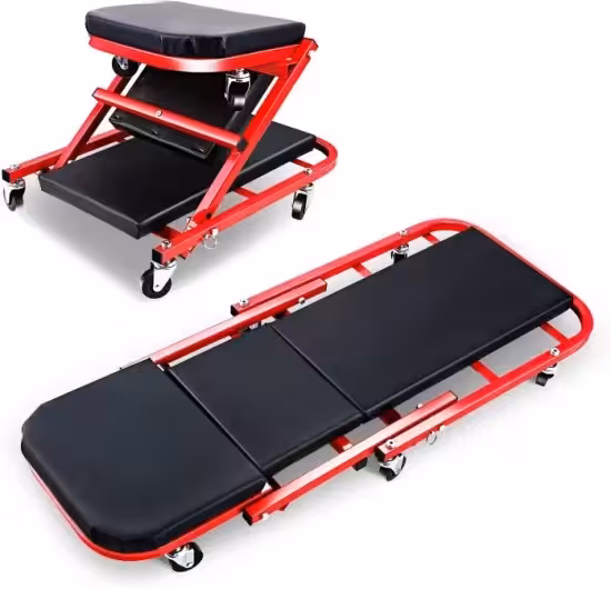 صندلی و زیر انداز چرخ دار دو حالته تعمیرگاهی خودرو مدل AFU-7567