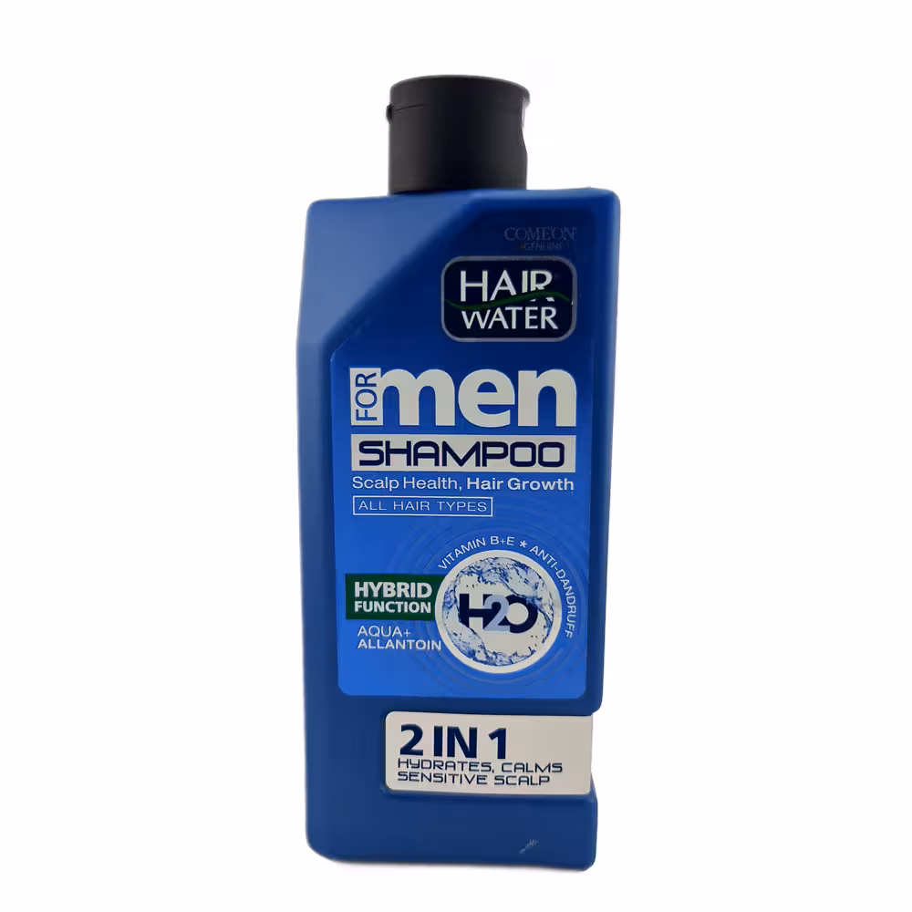شامپو مردانه Hair Water کامان مناسب موهای دارای شوره و پوست سر حساس (2IN1) 410 میل