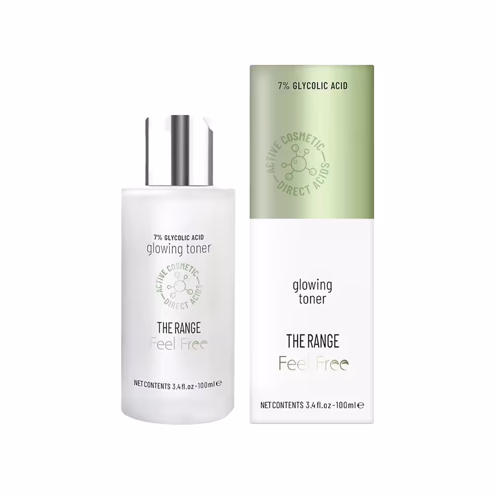 تونر لایه بردار حاوی گلیکولیک اسید فیل فری مدل Feel Free Glowing Toner