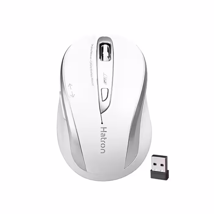 ماوس بی سیم سایلنت هترون مدل HMW120SL رنگ سفید