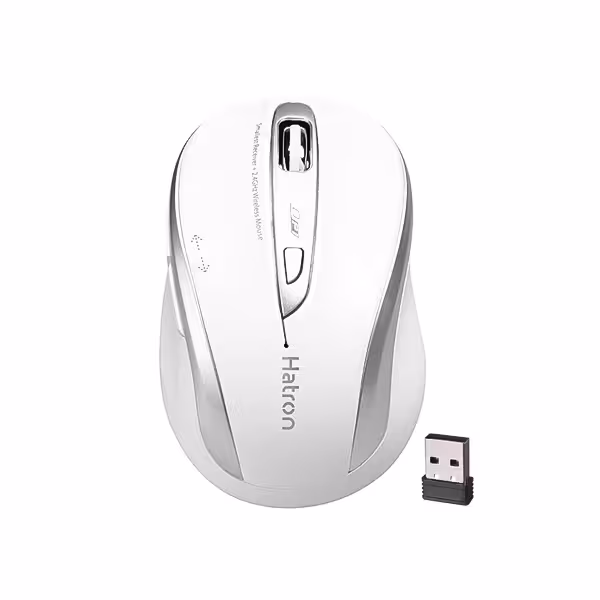 ماوس بی سیم سایلنت هترون مدل HMW120SL رنگ سفید