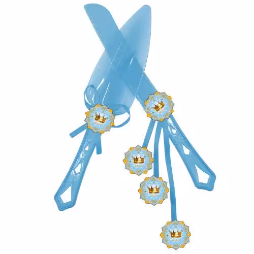 کارد کیک بری تم تولد تاج آبی