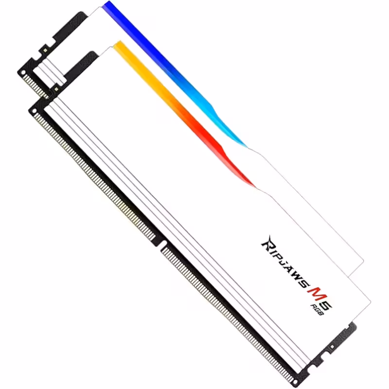 رم دسکتاپ DDR5 دوکاناله 6000 مگاهرتز جی اسکیل مدل RIPJAWS M5 NEO WHITE RGB ظرفیت 96 گیگابایت CL30