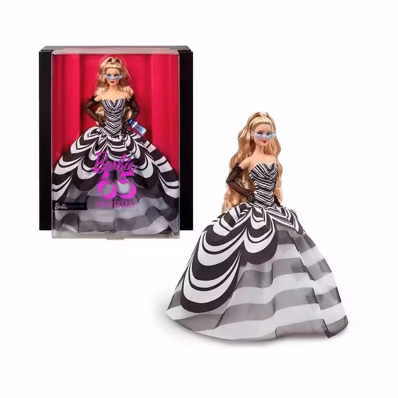 عروسک 30 سانتی کلکسیونی مو بلوند سری Barbie Signature