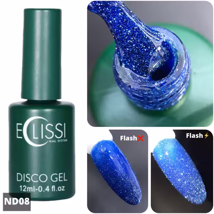 دیسکو ژل نئونی ناخن ECLISSI اکلیسی 12 میل کد ND08