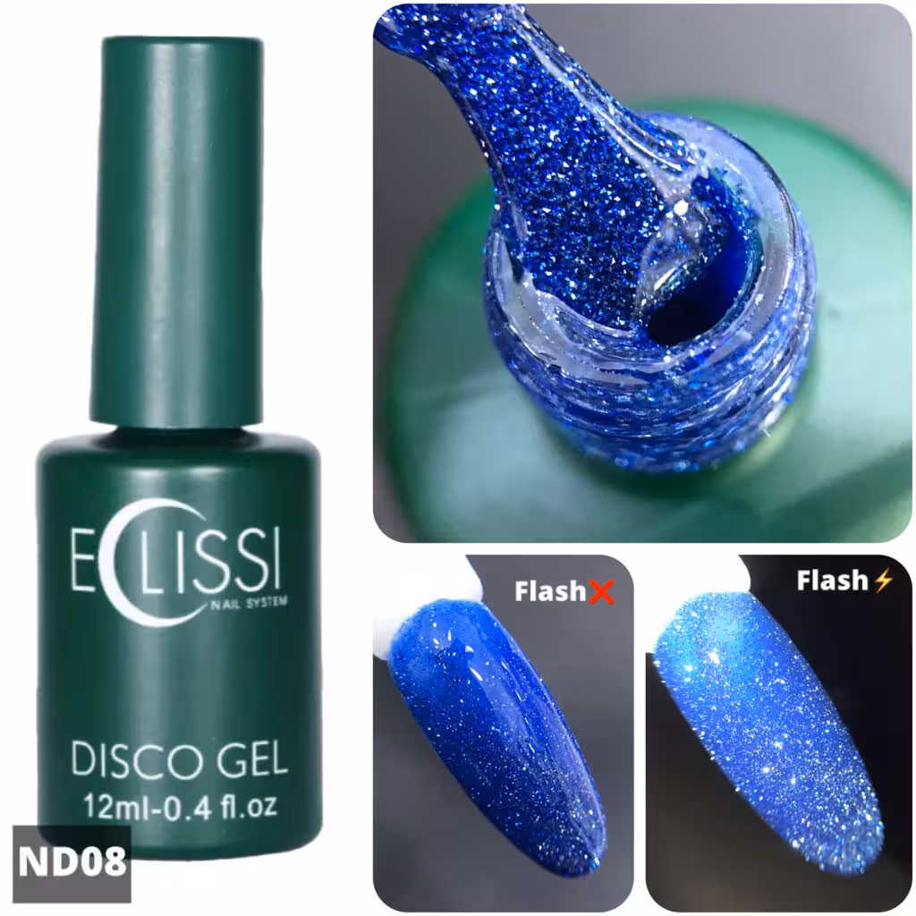 دیسکو ژل نئونی ناخن ECLISSI اکلیسی 12 میل کد ND08