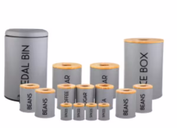 سرویس آشپزخانه 15 پارچه درب چوبی B0011    6010 KST