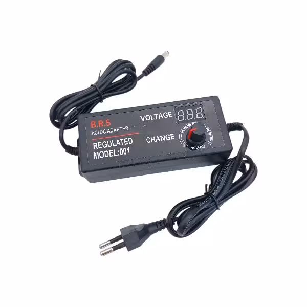 آداپتور متغیر 3 تا 24 ولت 2.5 آمپر برند B.R.S (قابل تنظیم ولتاژ)