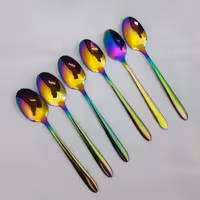 قاشق چای 6 پارچه یونیک مدل دونا 7 رنگ