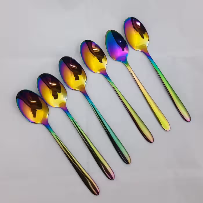 قاشق چای 6 پارچه یونیک مدل دونا 7 رنگ