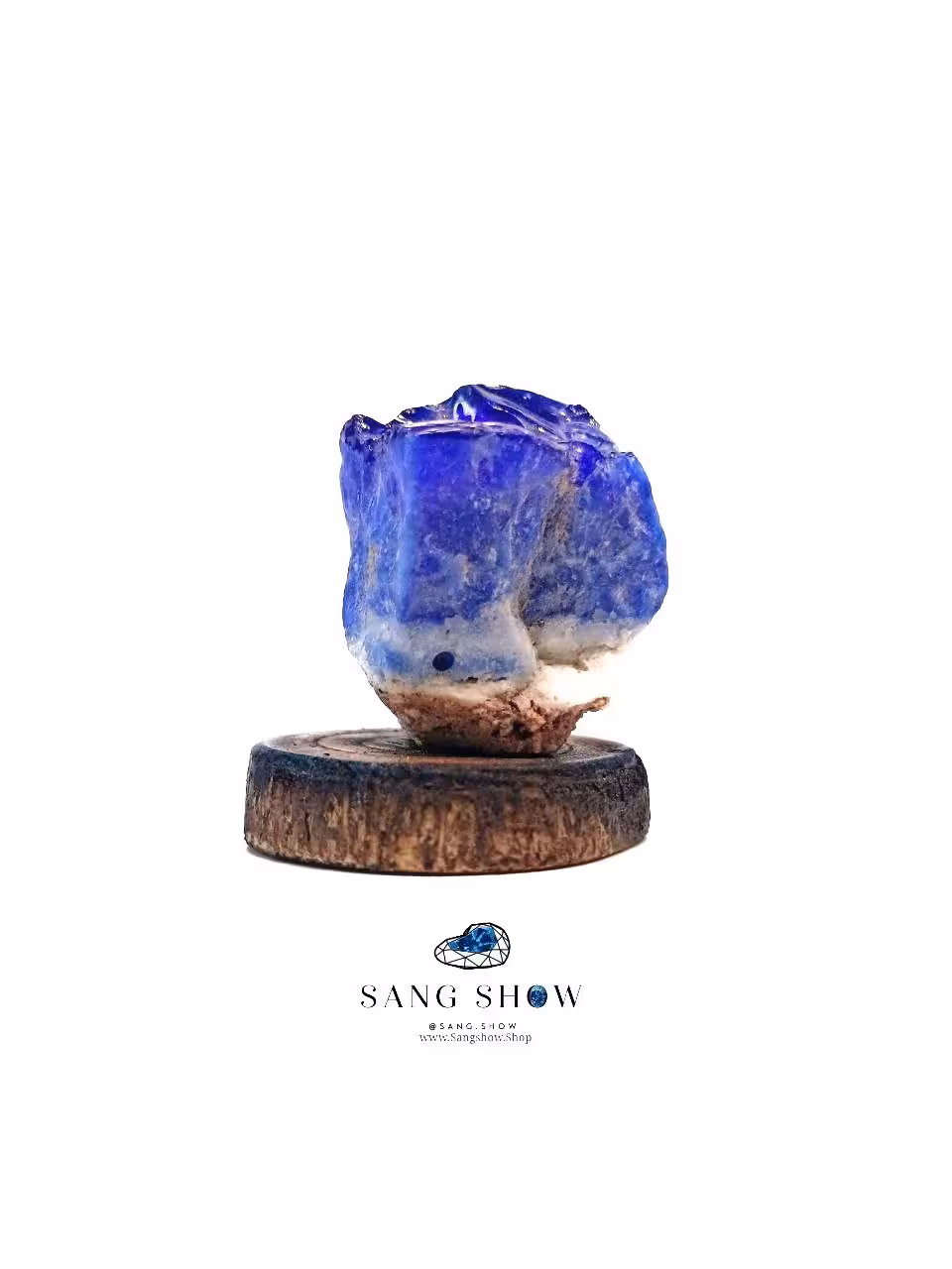 ابسیدین کلاس جهانی آبی بستر دار با پایه نمونه استثنایی و اصل و معدنی S1745