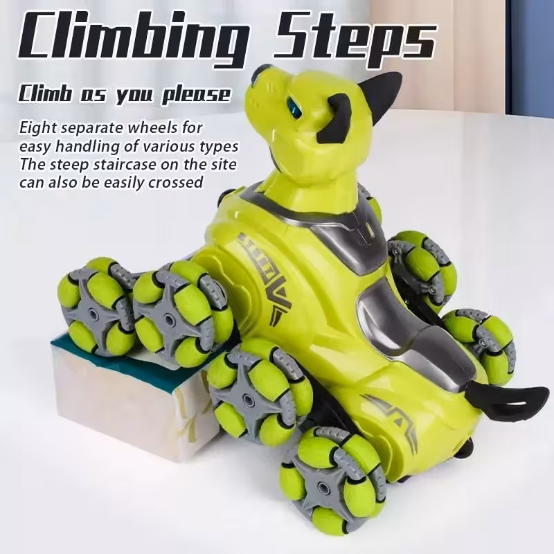 ربات کنترلی سگ ملق زن هشت چرخ شارژی