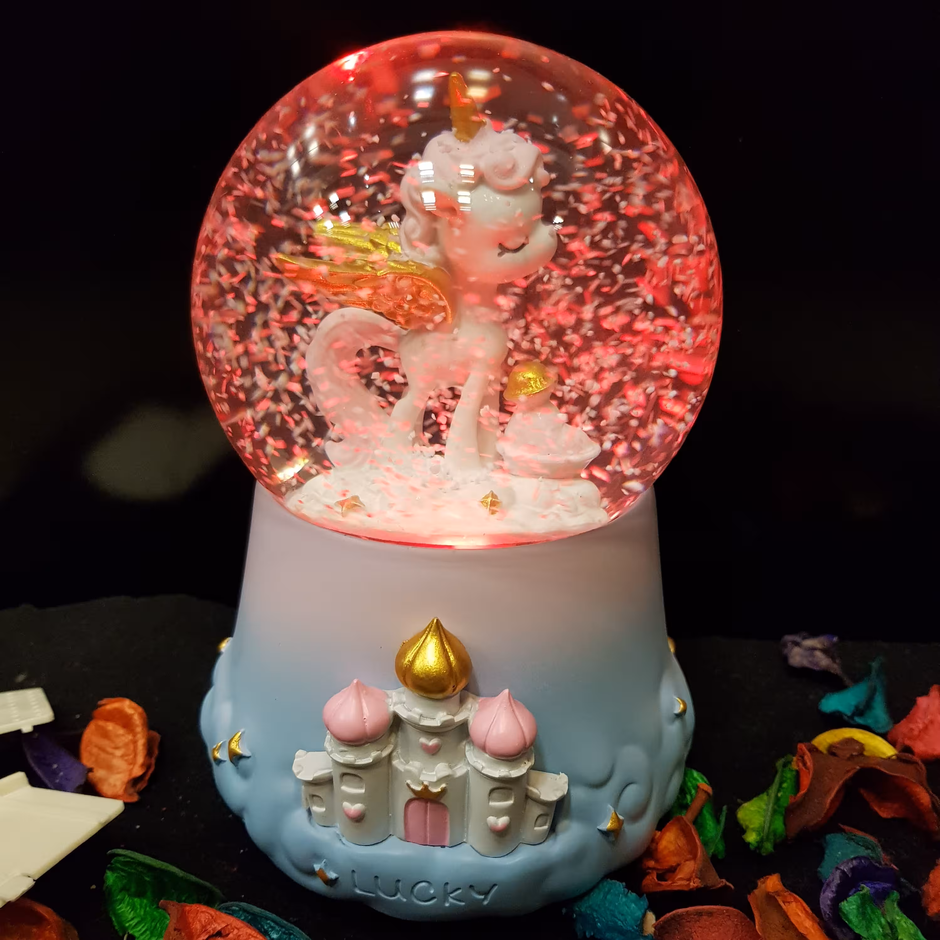 گوی موزیکال طر ح یونیکون-اسب شاخ دار