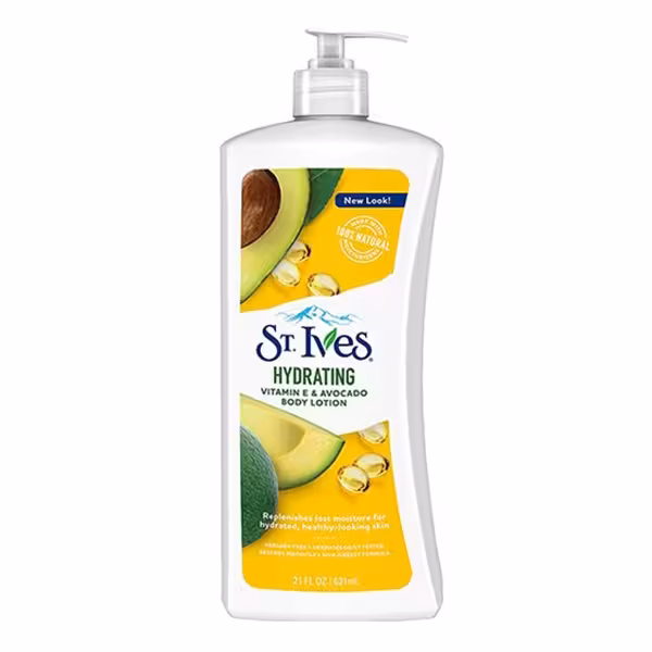 لوسیون بدن عصاره آووکادو و ویتامین ایی سینت ایوز St. Ives HYDRATING 621ml