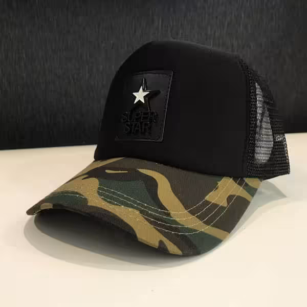 کلاه بیسبالی پشت توری طرح سوپر استار