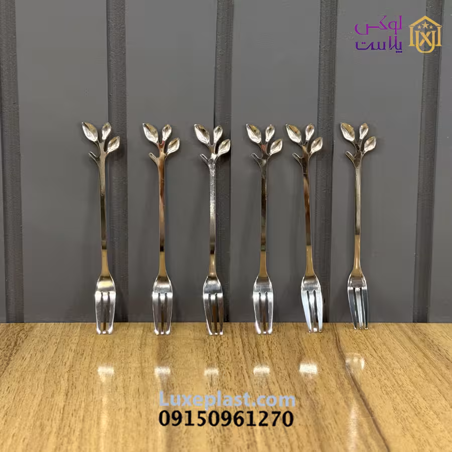 چنگال زیتون استیل طرح درخت کد 2412 (بسته 6 عددی)