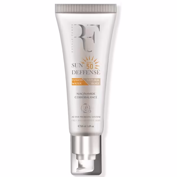 کرم ضدآفتاب فیوژن واتر آر اف SPF50 بژ طبیعی مناسب پوست چرب و حساس حجم 50 میلی لیتر
