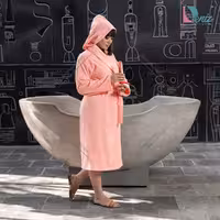 حوله تن پوش آرام رنگ گلبهی