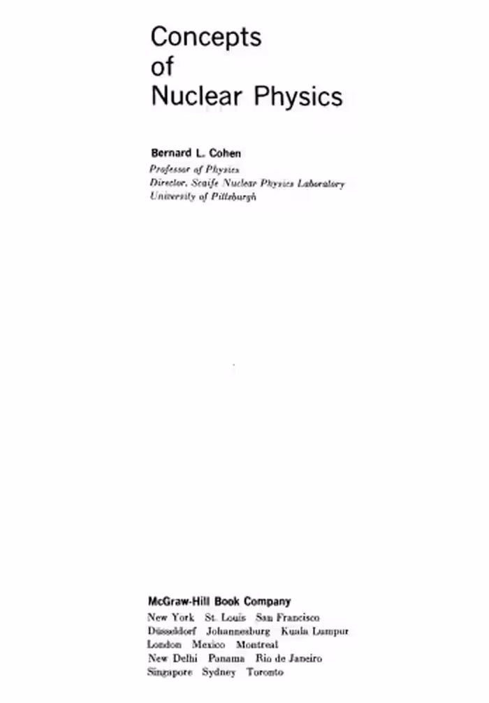 خرید و دانلود نسخه کامل کتاب Concepts of Nuclear Physics