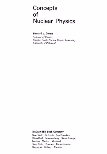 خرید و دانلود نسخه کامل کتاب Concepts of Nuclear Physics
