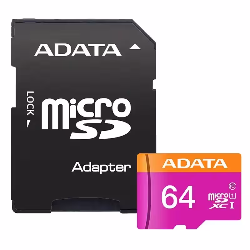 کارت حافظه ای‌دیتا 64 گیگ ADATA Premier 80MB/s همراه با خشاب