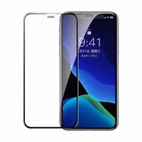 گلس گوشی مدل full-screen curved tempered glass screen protector For iPX/XS 5.8inch Black باسئوس - فروشگاه اینترنتی پروتاچ