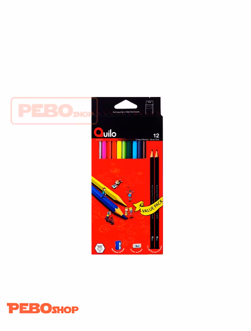 مداد رنگی 12 رنگ کوییلو مدل Value Pack