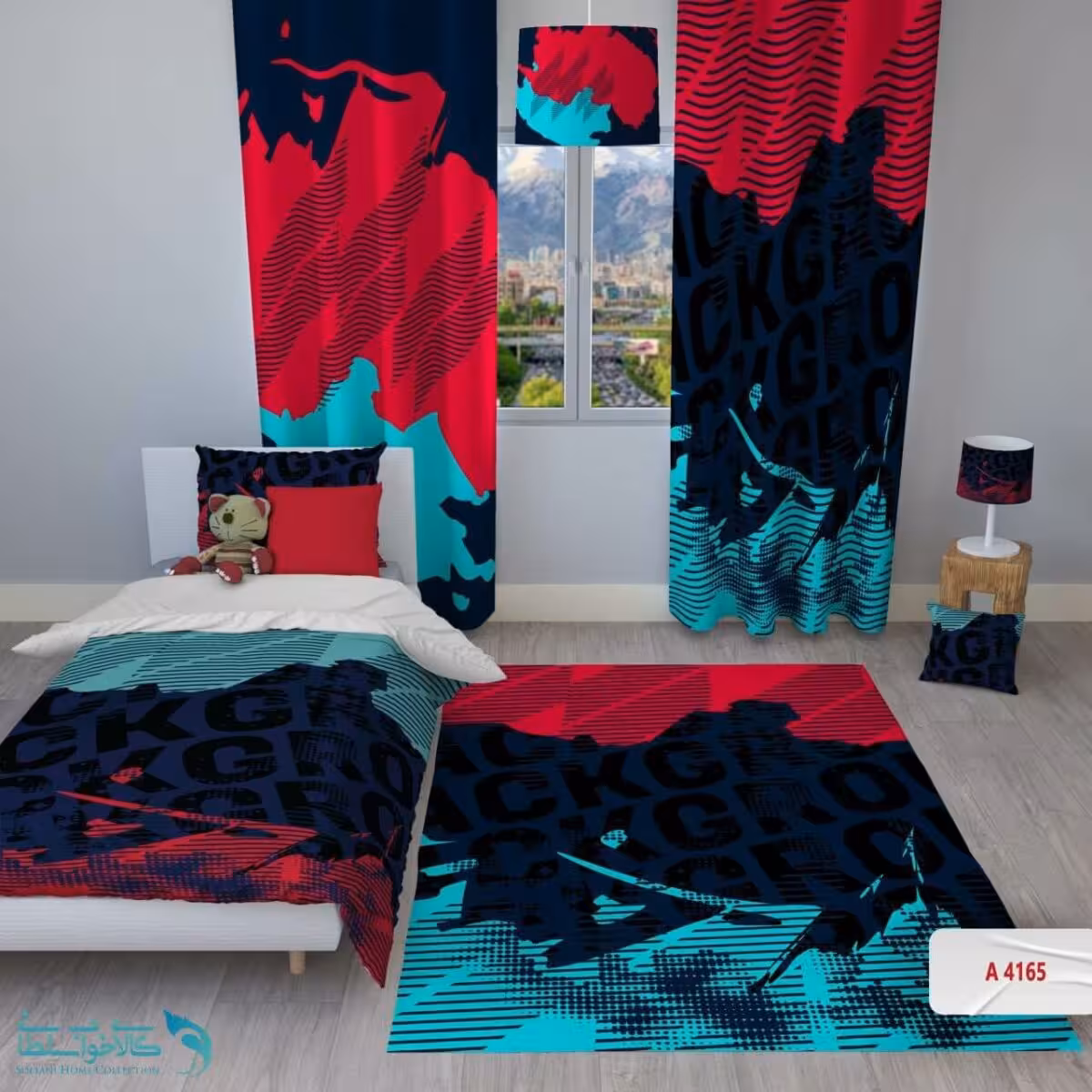 روتختی اتاق کودک طرح حروف انگلیسی سایز یکنفره کد A4165