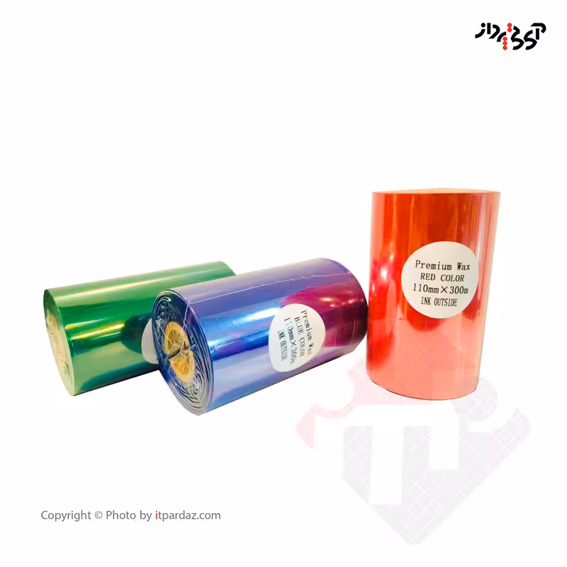 ریبون وکس پریمیوم رنگی پرینتر لیبل زن مدل 110mm x 300m