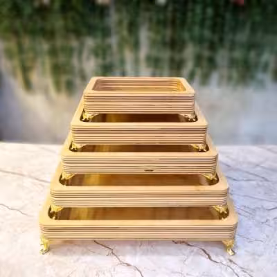 سینی 5 تیکه پایه دار مستطیل