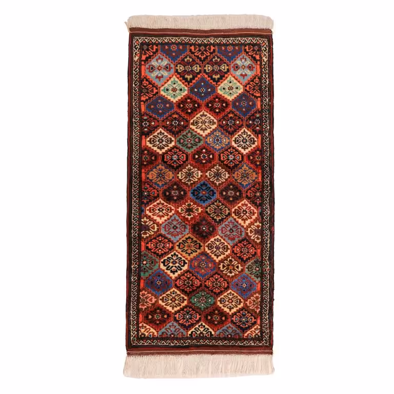 فرش دستبافت یک و نیم متری طرح پاکیزه قابی کد 4031211