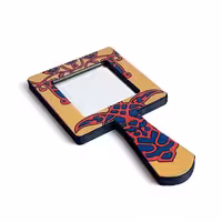 آینه چوبی دسته دار دستساز کد MH2004