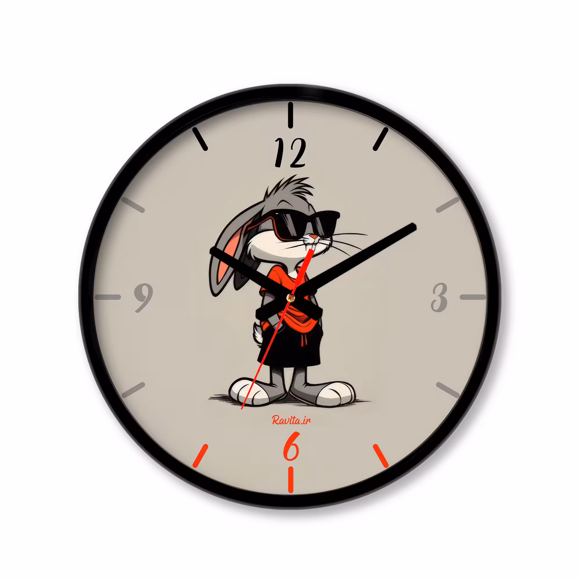 ساعت دیواری کوچک راویتا طرح بانی خرگوشه کد 3610