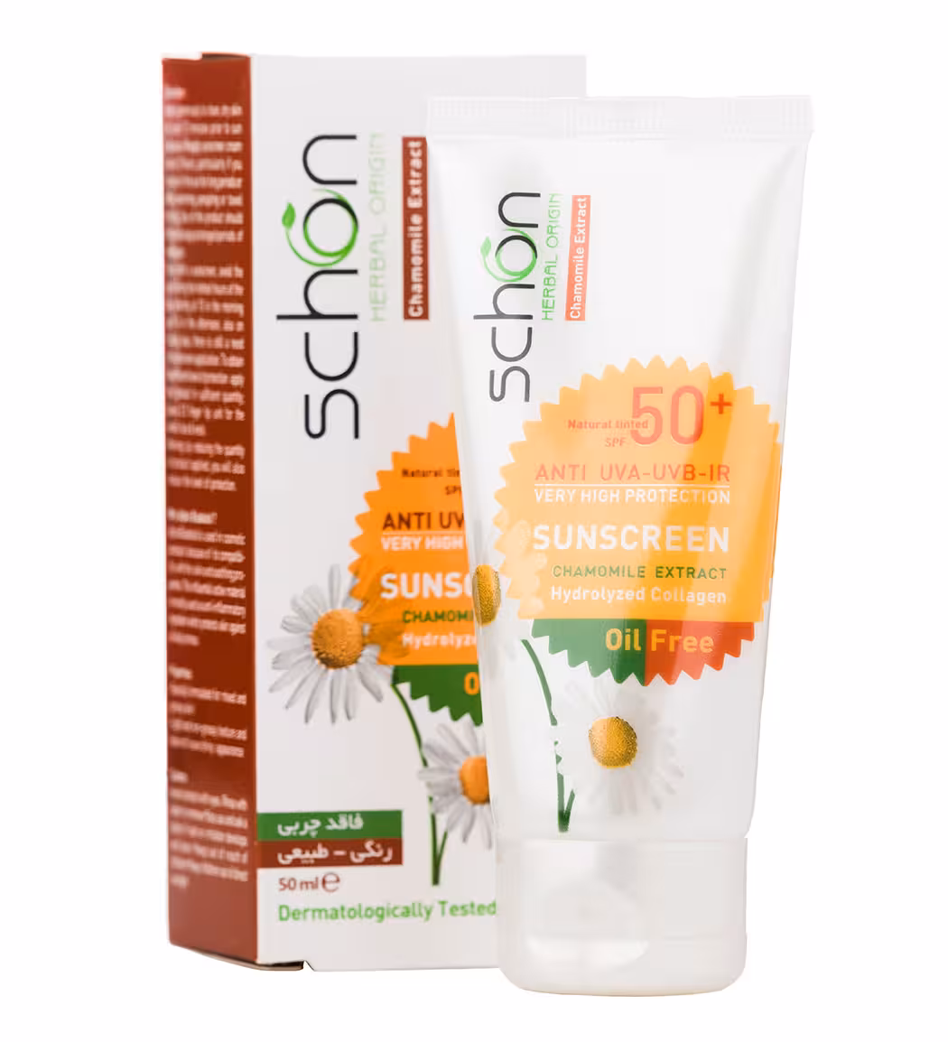 کرم ضد آفتاب رنگی فاقد چربی spf50 برند شون