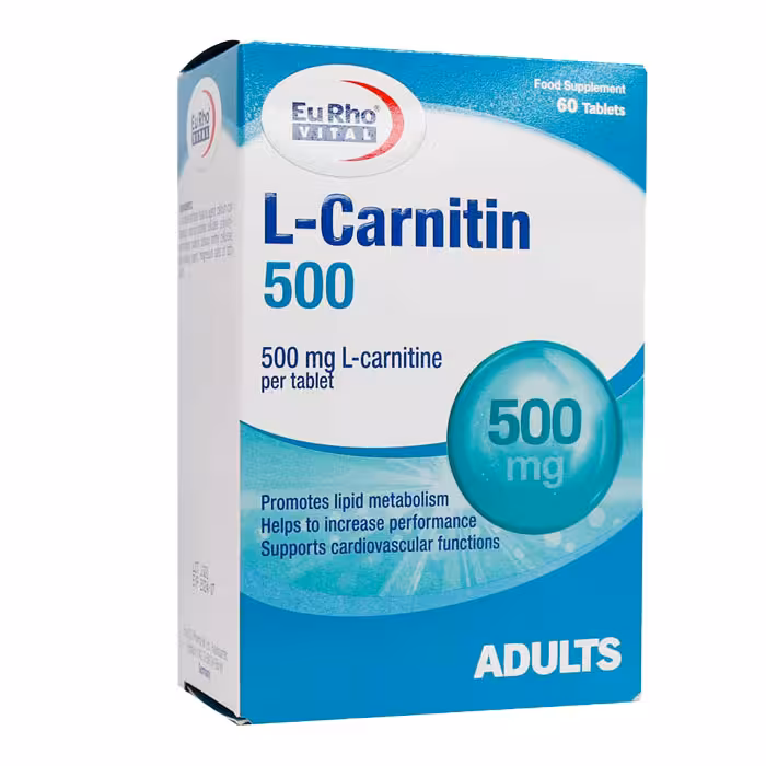قرص ال کارنیتین 500 میل یوروویتال | 60 عددی