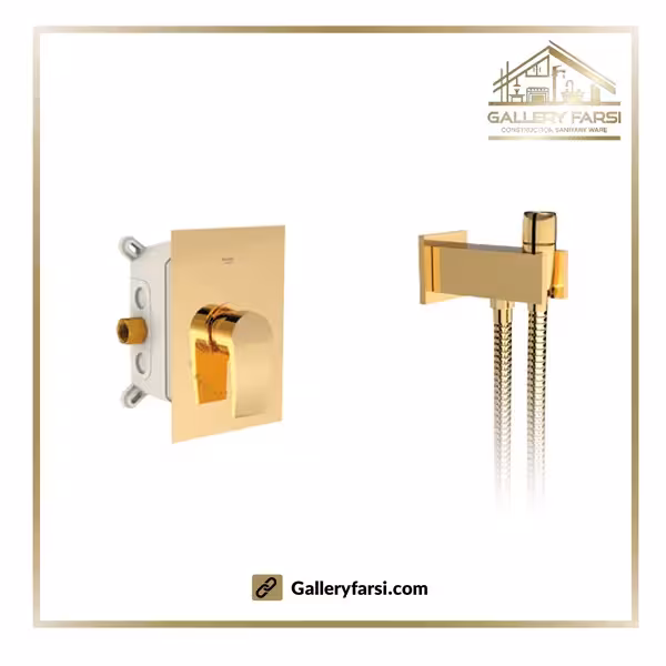 شیر توکار توالت شودر مدل رومر پلاس طلابراق