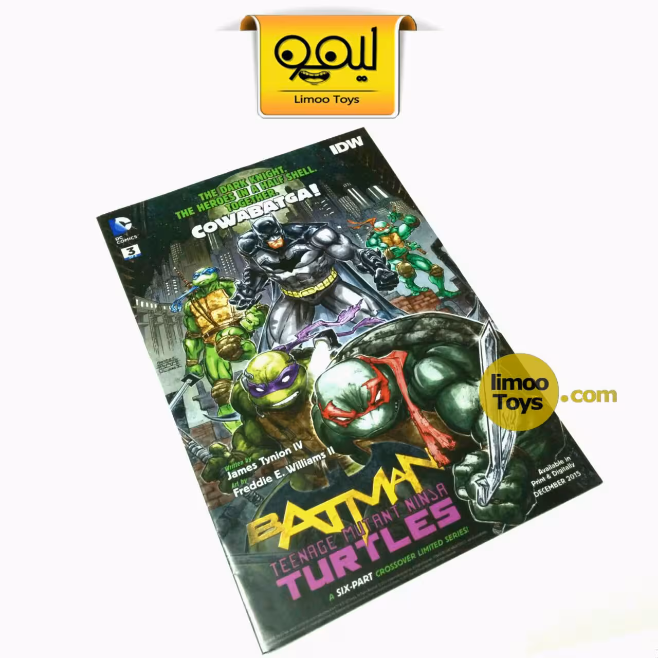 کمیک بوک batman و ninja turtles