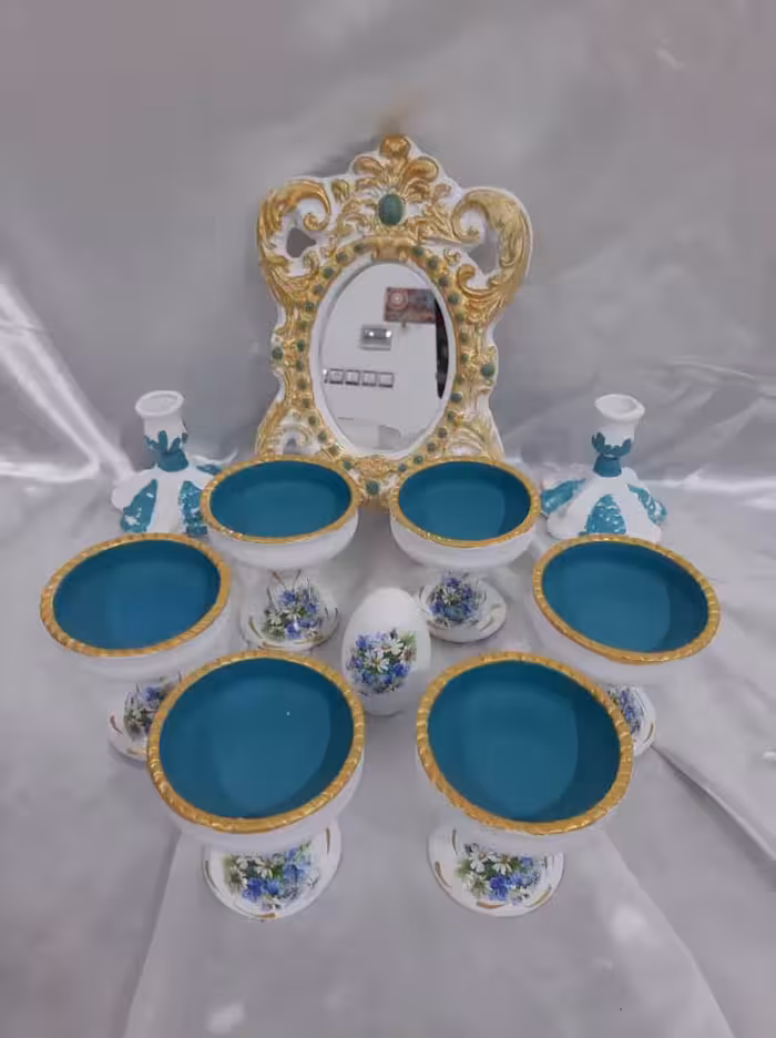 هفت سین پایه دار سفالی کد 101218