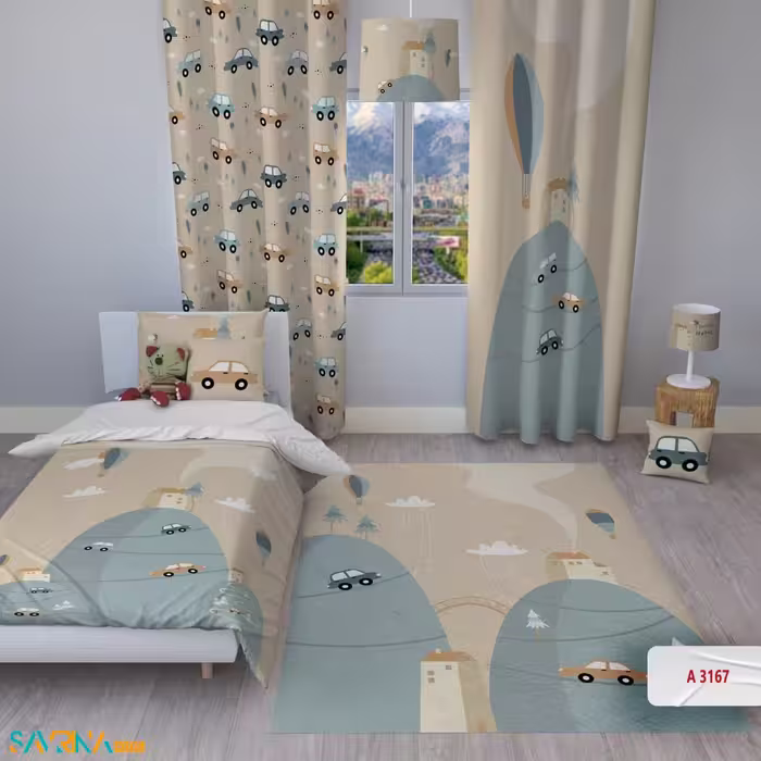 سرویس روتختی طرح ماشین کوچولو ها یک نفره کد A3167