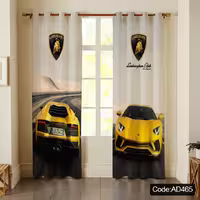 پرده پانچی مخمل چاپی پسرانه کد AD 465